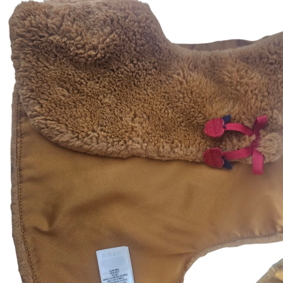 Tahari Baby Faux Fur Vest Brown 6-9 Months with Satin Lining - Picture 11 of 11